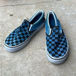Vans pre loved blue checkered sneakers size 5.5 Men’s